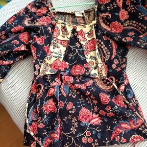 1970s Cotton Paisley Top